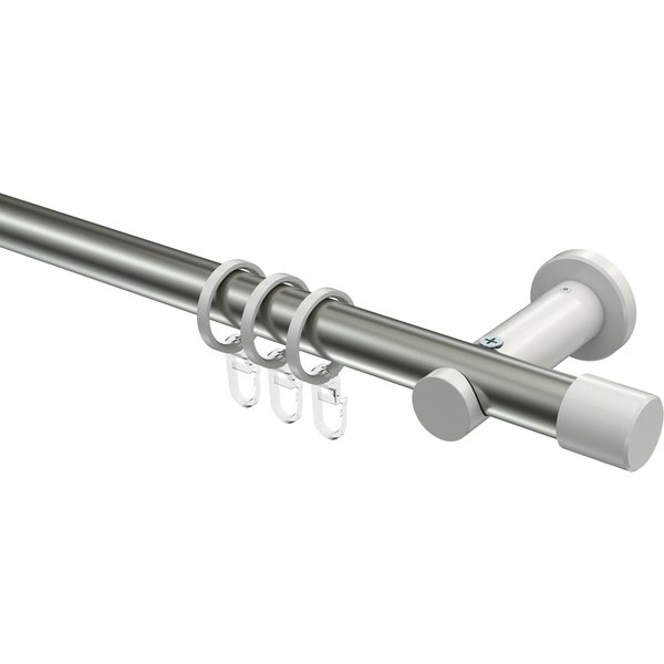 Stilgarnitur Edelstahl-Optik / Weiß, Metall 20 mm Ø Platon Santo