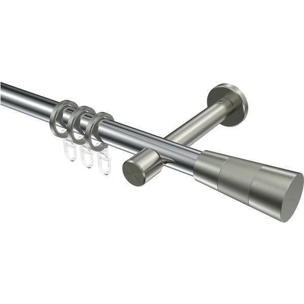 Vorhangstange Chrom / Edelstahl-Optik, Metall 20 mm Ø Prestige Tanara