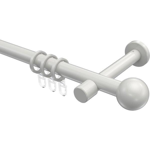 Gardinenstange Weiß, Metall 20 mm Ø Prestige Luino