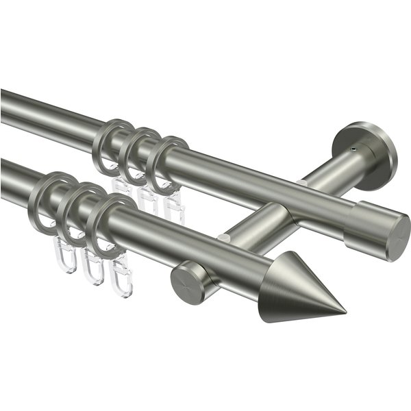 Gardinenstangen-Edelstahl V2A doppelläufig 20 mm Ø Trend Savio