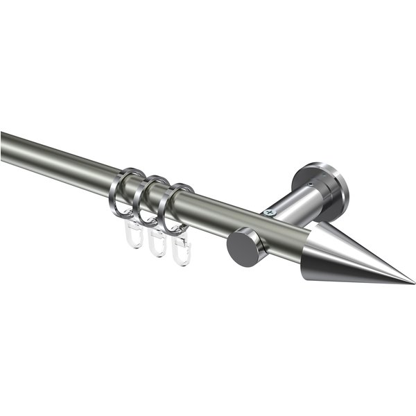 Gardinenstange Edelstahl-Optik / Chrom, Metall 20 mm Ø Platon Savio