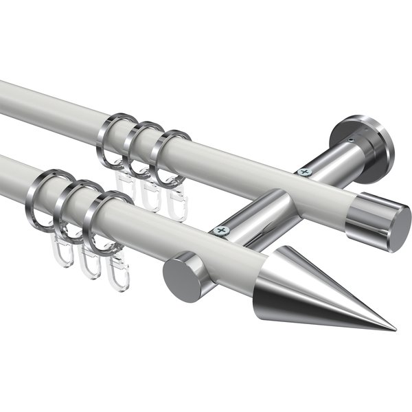 Stilgarnituren Weiß / Chrom, Metall 20 mm Ø Platon Savio, 2-läufig