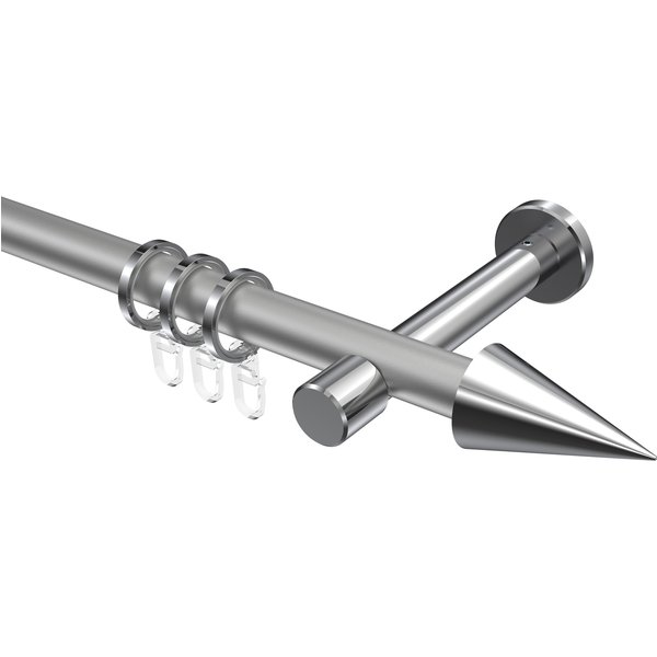 Gardinenstange Silbergrau / Chrom, Metall 20 mm Ø Prestige Savio