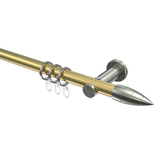 Vorhangstange Messing-Optik / Edelstahl-Optik 20 mm Ø Platon Samanto