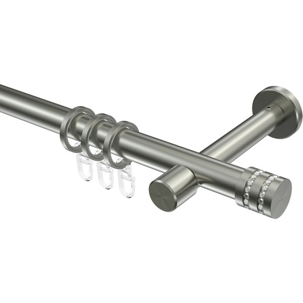 Gardinenstangen Edelstahl-Optik 20 mm Ø Prestige Estana
