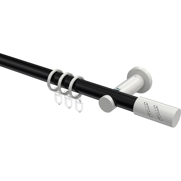 Stilgarnituren Schwarz / Weiß, Metall 20 mm Ø Platon Zoena