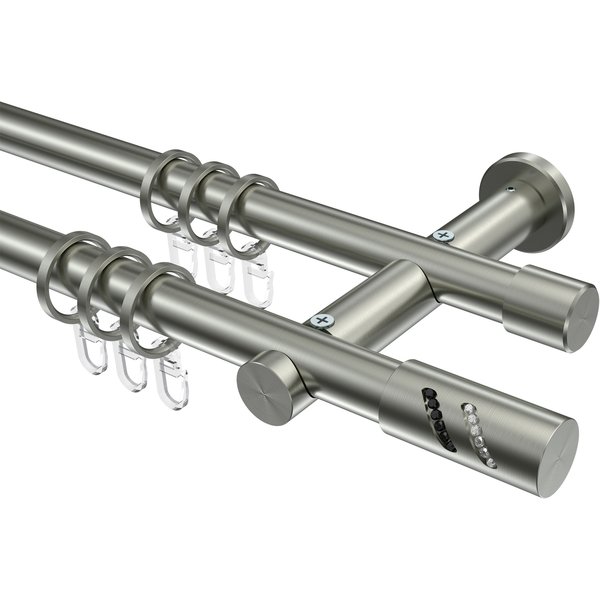 Stilgarnituren Edelstahl-Optik 20 mm Ø Platon Zoena, doppelläufig