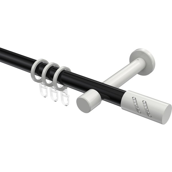 Stilgarnitur Schwarz / Weiß, Metall 20 mm Ø Prestige Zoena
