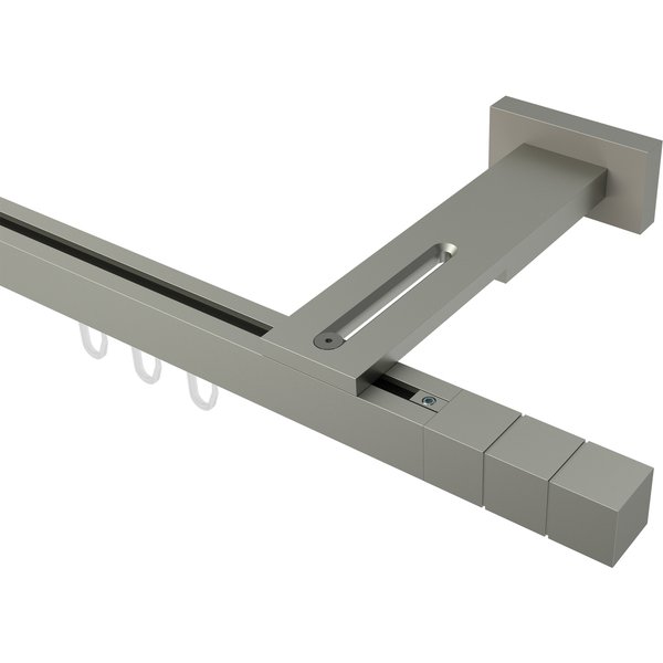 Innenlaufstangen Satin-Silber eckig/kantig 20x20 mm Quadline (Multi) Cubes