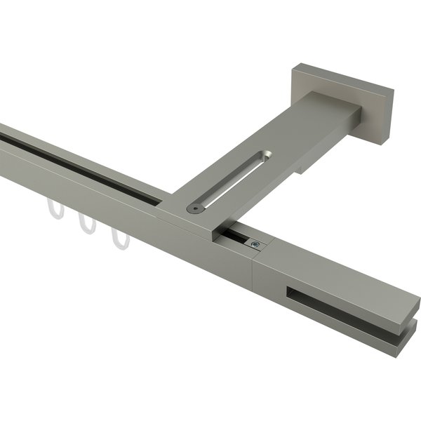 Innenlaufstange Satin-Silber eckig/kantig 20x20 mm Quadline (Multi) Diapo