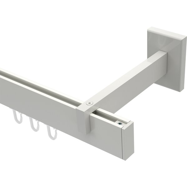 Innenlauf-Gardinenstangen Weiß kantiges Design Smartline Paxo