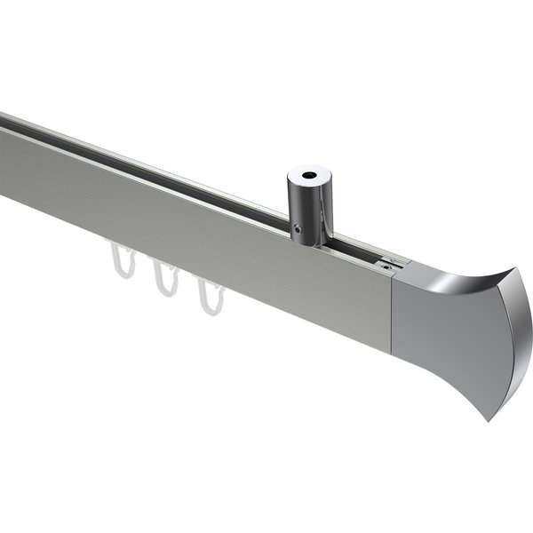Innenlaufstangen / Decken-Vorhangstangen Edelstahl-Optik / Chrom kantig Sonius Conex
