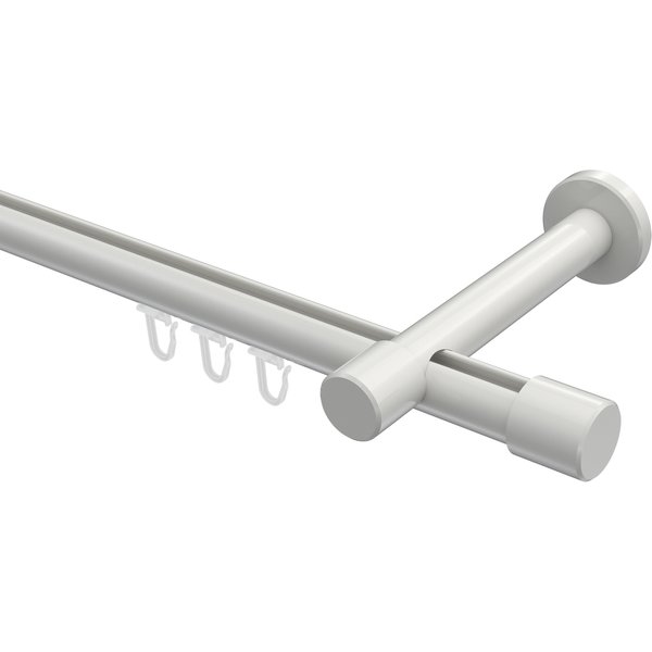 Innenlauf-Vorhangstange Weiß, Aluminium / Metall 20 mm Ø Prestige Santo