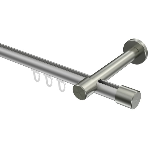 Innenlaufstange Silbergrau / Edelstahl-Optik, Aluminium / Metall 20 mm Ø Prestige Santo