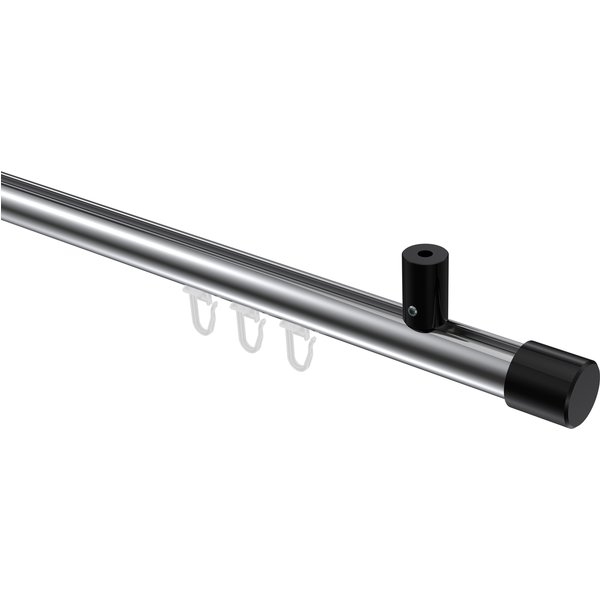 Innenlaufstange (Deckenanbringung) Chrom / Schwarz, Aluminium / Metall 20 mm Ø Sonius Santo