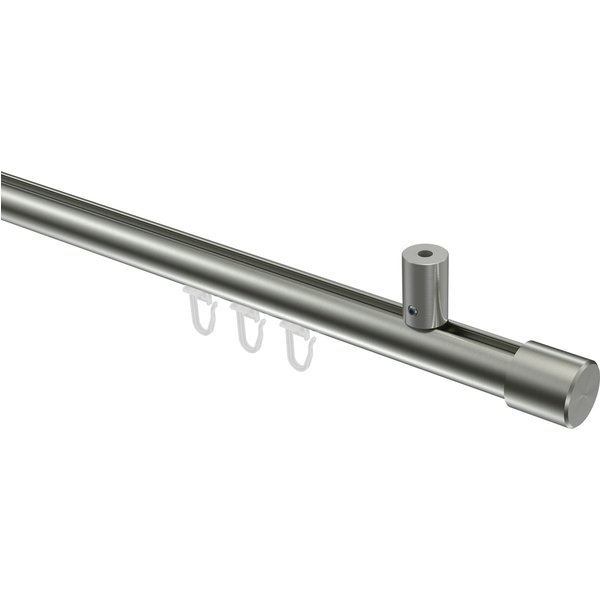 Innenlauf-Gardinenstange (Deckenanbringung) Edelstahl-Optik, Aluminium / Metall 20 mm Ø Sonius Santo
