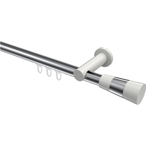 Innenlaufstange Chrom / Weiß, Aluminium / Metall 20 mm Ø Platon Tanara