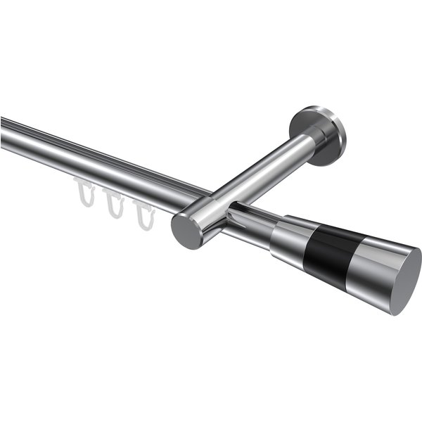 Innenlauf-Vorhangstangen Chrom, Aluminium / Metall 20 mm Ø Prestige Tanara