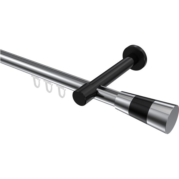 Innenlaufstangen Chrom / Schwarz, Aluminium / Metall 20 mm Ø Prestige Tanara