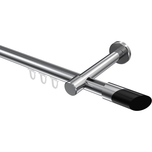 Innenlauf-Vorhangstange Chrom, Aluminium / Metall 20 mm Ø Prestige Verano