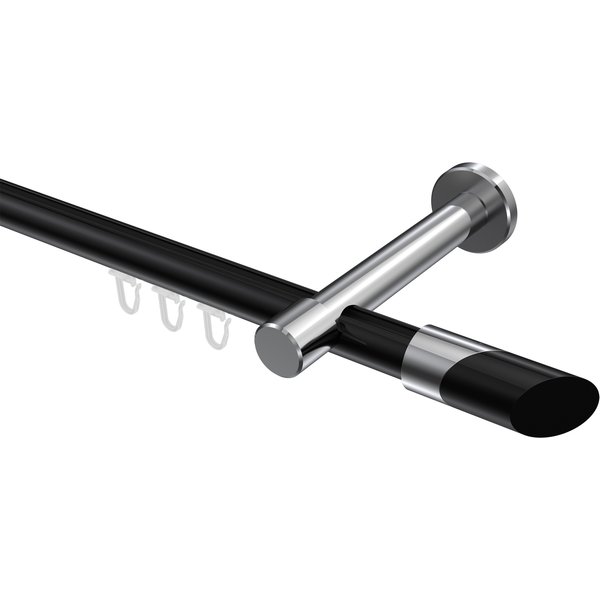 Innenlaufstangen Schwarz / Chrom, Aluminium / Metall 20 mm Ø Prestige Verano