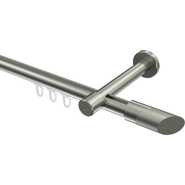 Innenlauf-Vorhangstange Edelstahl-Optik 20 mm Ø Prestige Verano