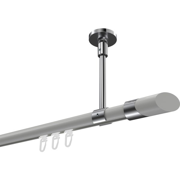 Innenlaufstange (Deckenanbringung) Weiß / Chrom, Aluminium / Metall 20 mm Ø Sonette Verano