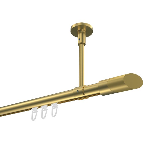 Innenlaufstange (Deckenanbringung) Messing-Optik, Aluminium / Metall 20 mm Ø Sonette Verano