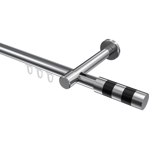 Innenlauf-Gardinenstangen Chrom, Aluminium / Metall 20 mm Ø Prestige Mavell