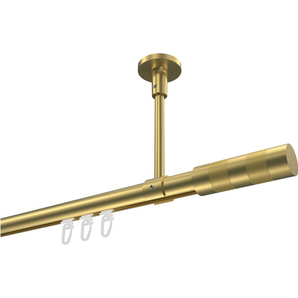 Innenlaufstange (Deckenanbringung) Messing-Optik, Aluminium / Metall 20 mm Ø Sonette Mavell
