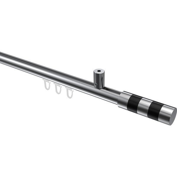 Gardinenstange mit Innenlauf (Deckenmontage) Chrom, Aluminium / Metall 20 mm Ø Sonius Mavell