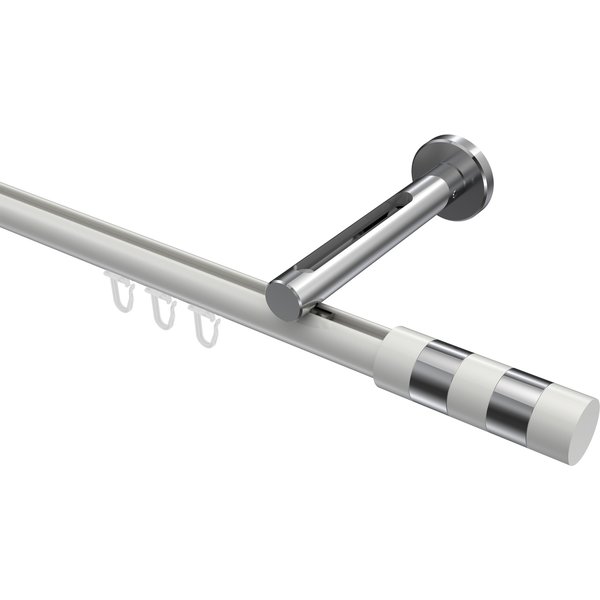 Innenlaufstange Weiß / Chrom, Aluminium / Metall 20 mm Ø Siteno Mavell