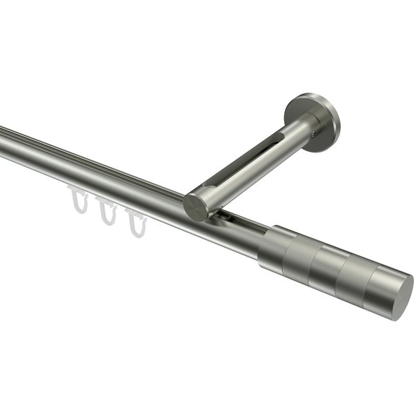 Innenlauf-Vorhangstange Edelstahl-Optik, Aluminium / Metall 20 mm Ø Siteno Mavell