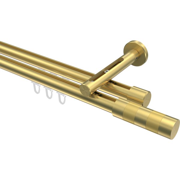 Innenlaufstange Messing-Optik, Aluminium / Metall 20 mm Ø Siteno Mavell, doppelläufig