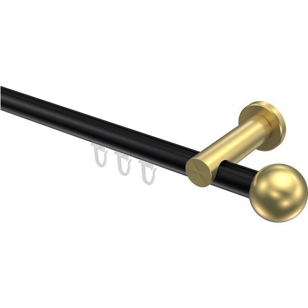Innenlaufstange Schwarz / Messing-Optik, Aluminium / Metall 20 mm Ø Platon Luino