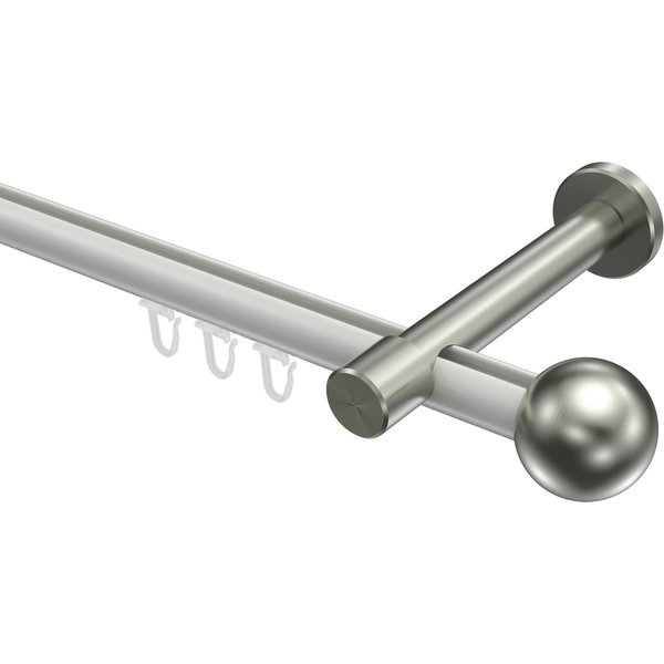 Innenlaufstange Weiß / Edelstahl-Optik, Aluminium / Metall 20 mm Ø Prestige Luino