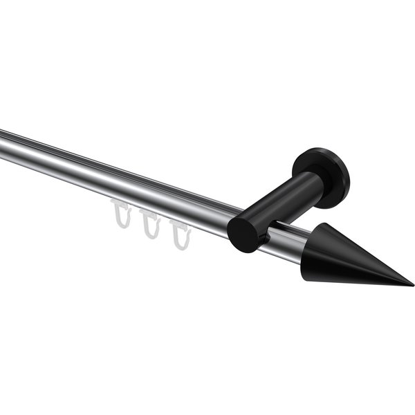 Innenlaufstangen Chrom / Schwarz, Aluminium / Metall 20 mm Ø Platon Savio