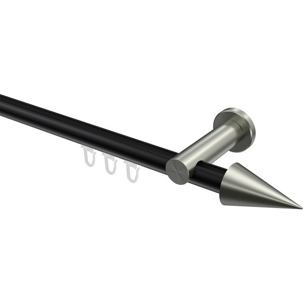 Innenlaufstangen Schwarz / Edelstahl-Optik, Aluminium / Metall 20 mm Ø Platon Savio