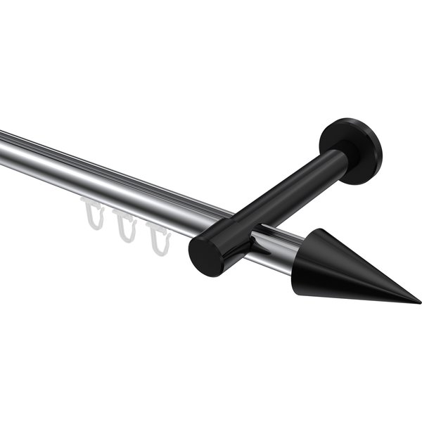 Innenlaufstange Chrom / Schwarz, Aluminium / Metall 20 mm Ø Prestige Savio