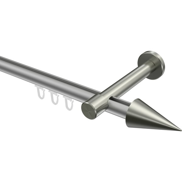 Innenlaufstange Silbergrau / Edelstahl-Optik, Aluminium / Metall 20 mm Ø Prestige Savio