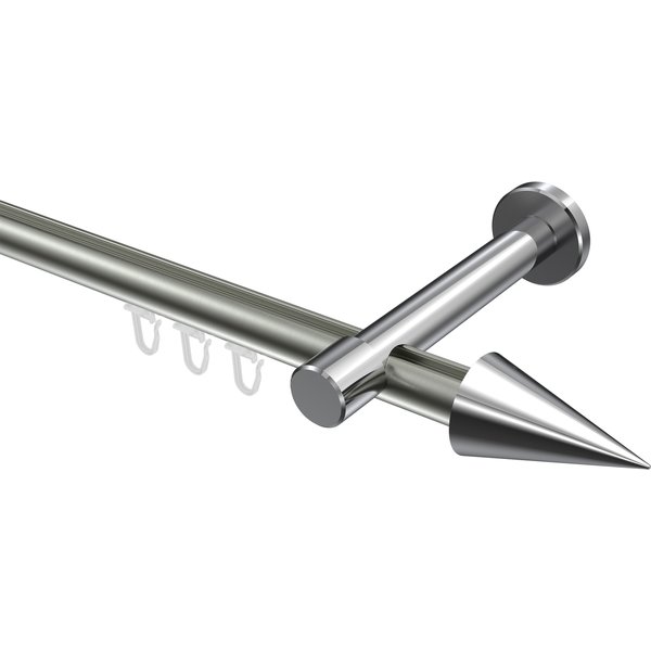 Innenlauf-Vorhangstange Edelstahl-Optik / Chrom, Aluminium / Metall 20 mm Ø Prestige Savio