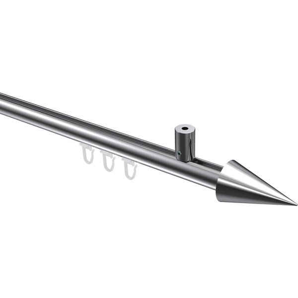 Innenlauf-Vorhangstange (Deckenmontage) Chrom, Aluminium / Metall 20 mm Ø Sonius Savio