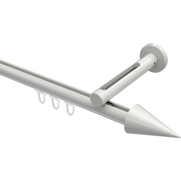Innenlauf-Gardinenstange Weiß, Aluminium / Metall 20 mm Ø Siteno Savio