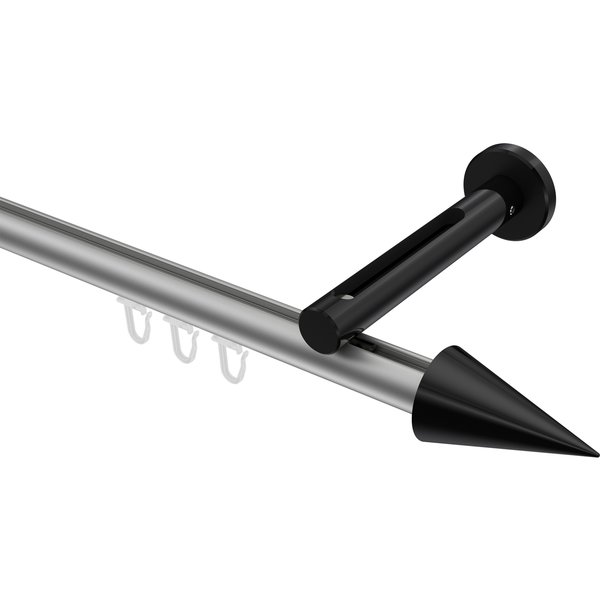 Innenlaufstange Silbergrau / Schwarz, Aluminium / Metall 20 mm Ø Siteno Savio