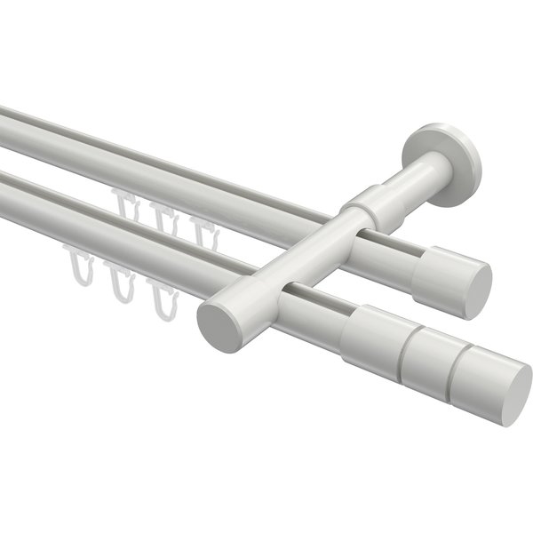 Innenlaufstange Weiß, Metall 20 mm Ø Prestige Elanto, doppelläufig