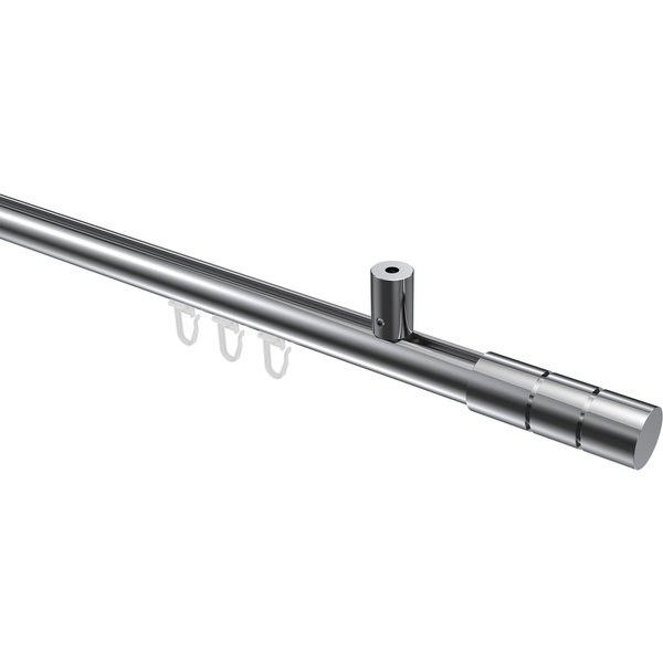 Innenlauf-Vorhangstange (Deckenmontage) Chrom, Aluminium / Metall 20 mm Ø Sonius Elanto