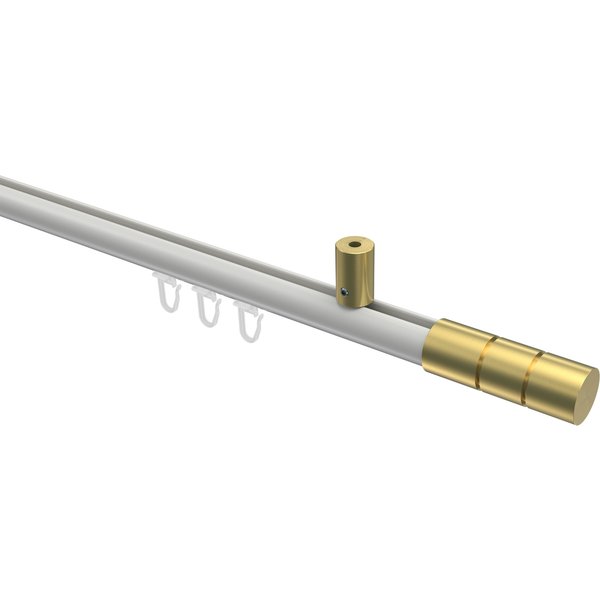 Innenlaufstange (Deckenanbringung) Weiß / Messing-Optik, Aluminium / Metall 20 mm Ø Sonius Elanto