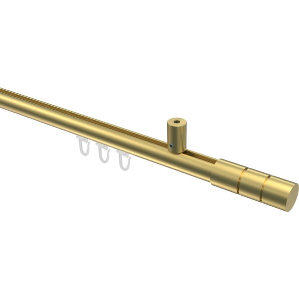 Innenlauf-Vorhangstange (Deckenbefestigung) Messing-Optik, Aluminium / Metall 20 mm Ø Sonius Elanto