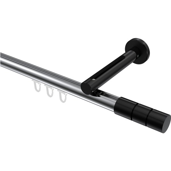 Innenlaufstange Chrom / Schwarz, Aluminium / Metall 20 mm Ø Siteno Elanto