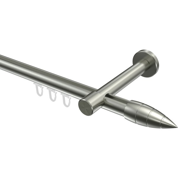 Innenlauf Gardinenstangen Edelstahl-Optik 20 mm Ø Prestige Samanto